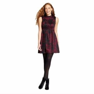 Xhilatation | NWOT Burgundy Black Floral Dress